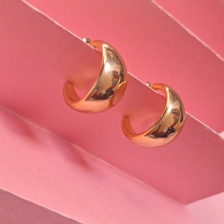 Fat chunky stylish hoop earrings for modern fashion