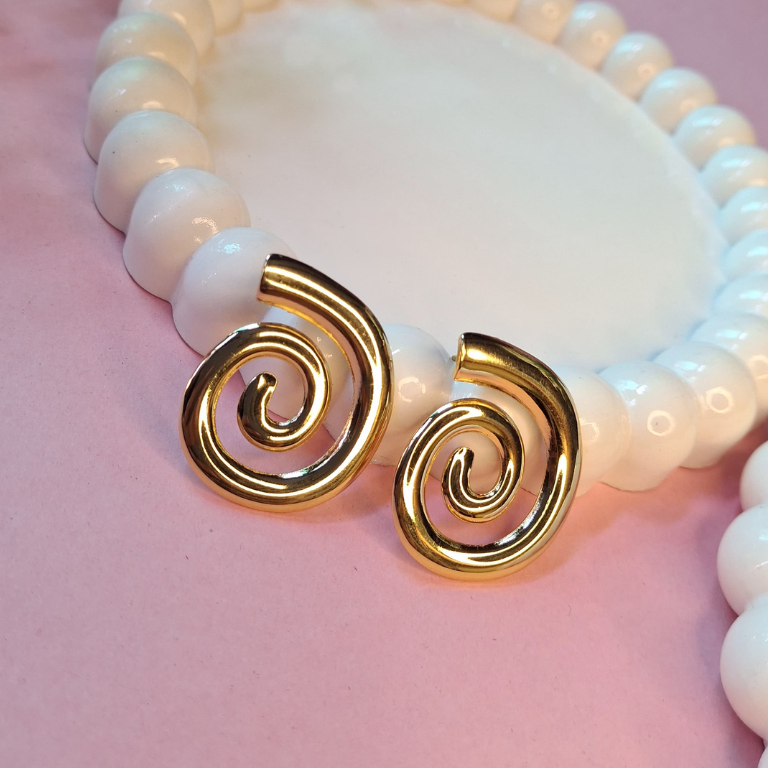 Chunky spiral earrings for bold and contemporary styling
