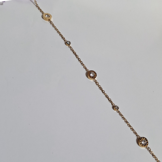 Minimal Roman numeral bracelet with vintage style