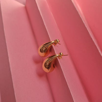 Teardrop shaped hoop earrings for elegant contemporary styling