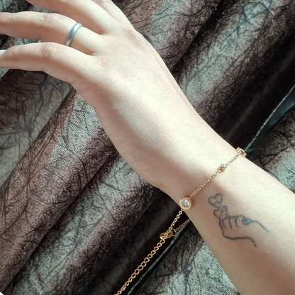 Minimal Roman numeral bracelet with vintage style