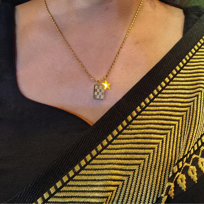 Dainty Square Star Pendant Necklace